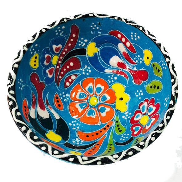 el yapımı 7 cm çini kase