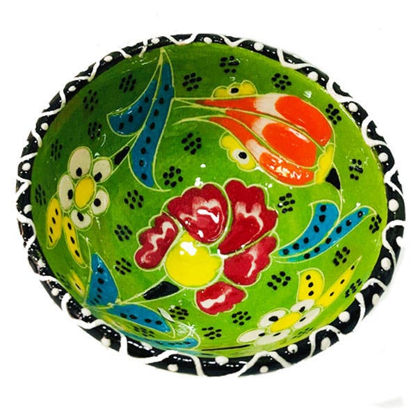 desenli küçük çini kase