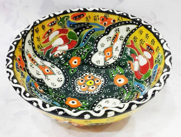 el boyaması çini kase 10 cm