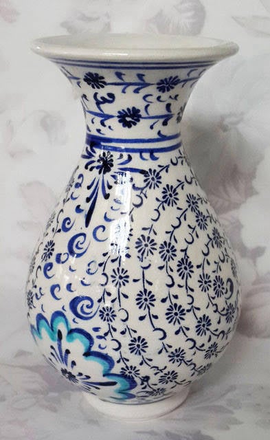 Kütahya 10 cm el yapımı vazo