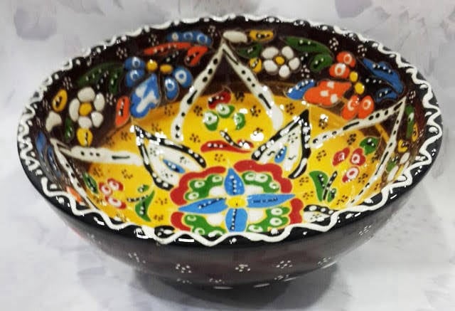 	15 cm Kütahya çinisi – kabartma desenli kase modeli