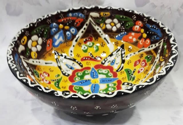 	15 cm Kütahya çinisi – kabartma desenli kase modeli
