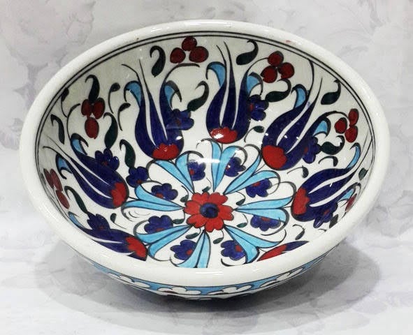 	Kütahya samur desenli çini kase – 15 cm seramik