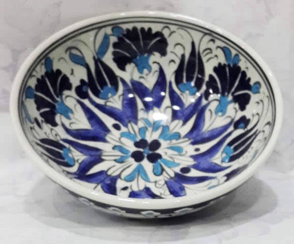 	El boyama Kütahya çini kase 15 cm – samur serisi