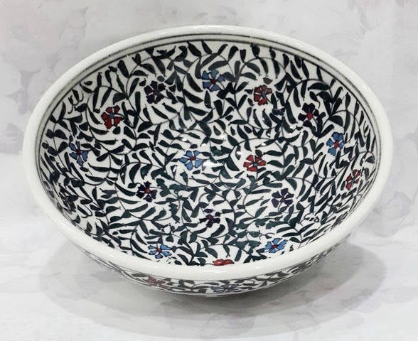 	Kütahya geleneksel çini kase – 15 cm samur tasarım