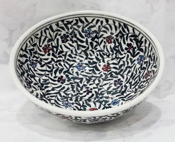 	Kütahya geleneksel çini kase – 15 cm samur tasarım