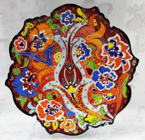 Benzersiz 18 cm çini tabak
