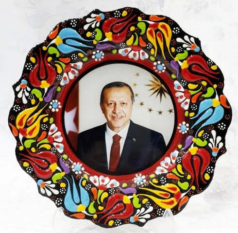 El yapımı 18 cm resim tabak