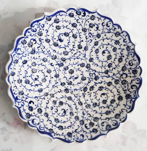 18 cm el yapımı Türk tabak