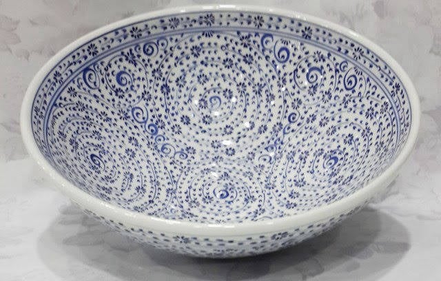 20 cm çini kase – Anadolu motifli el yapımı