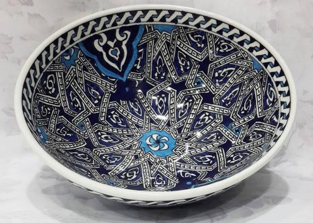 20 cm çini kase – klasik Osmanlı desenli
