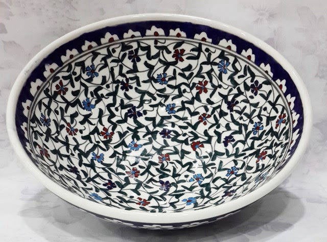 20 cm çini kase – klasik Osmanlı desenli