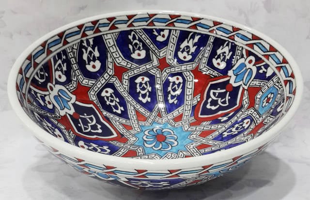 20 cm dekoratif çini kase – geleneksel motif