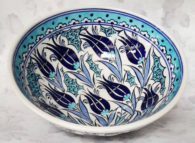 Kütahya el sanatı çini kase – 20 cm, seramik