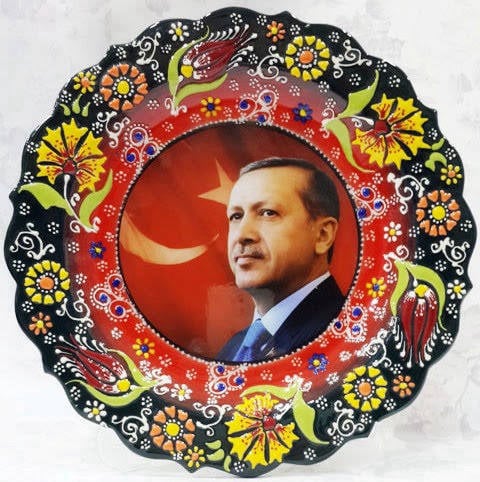 El yapımı 25 cm resim tabak