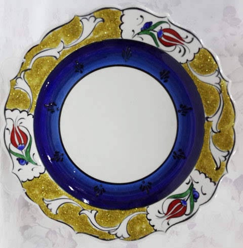 25 cm otantik resim tabak