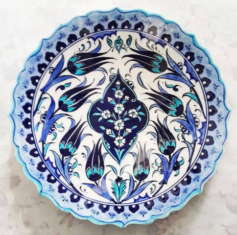 Klasik 25 cm çini tabak