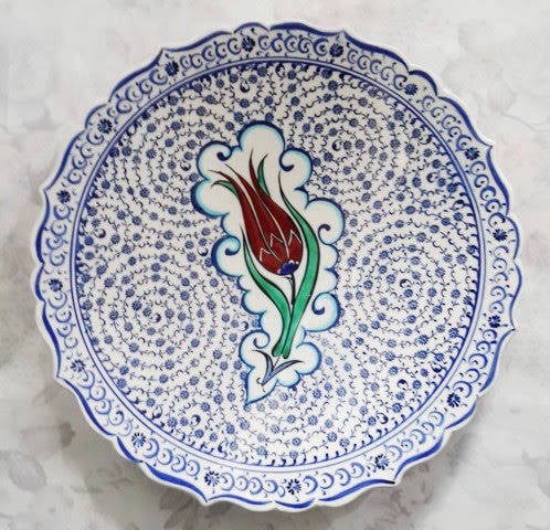 Estetik 25 cm çini tabak