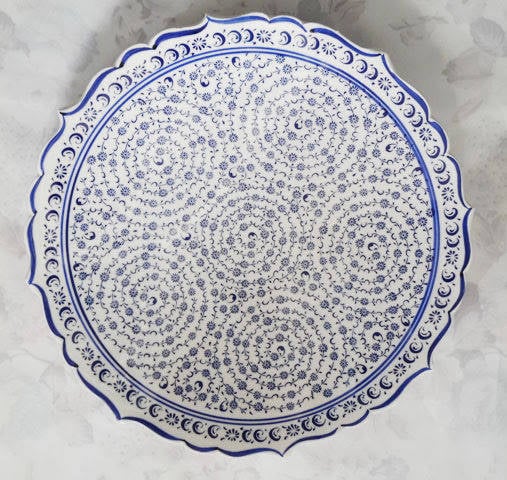 25 cm çini tabak şık tasarım