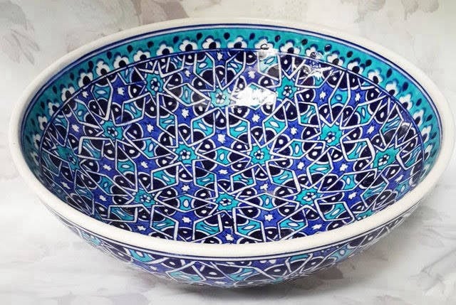 sanatsal çini kase 25 cm çini tabak modeli