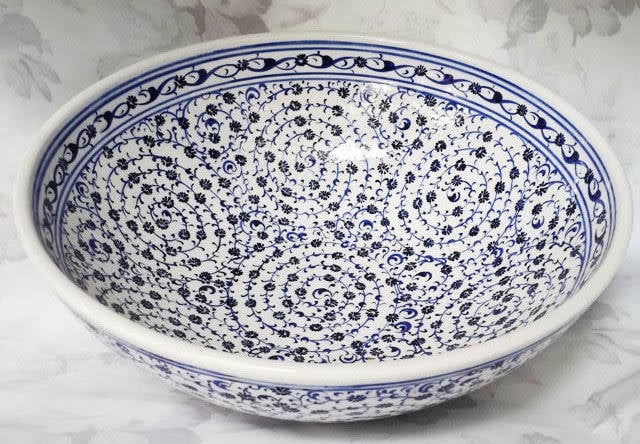 çini kase 25 cm seramik sanatı örneği