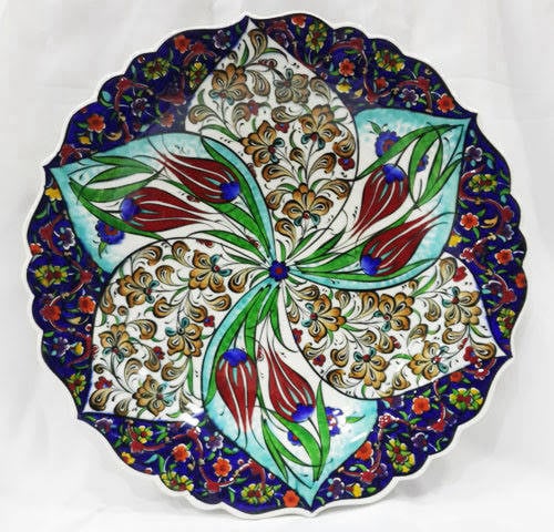 30 cm el işçiliği çini tabak