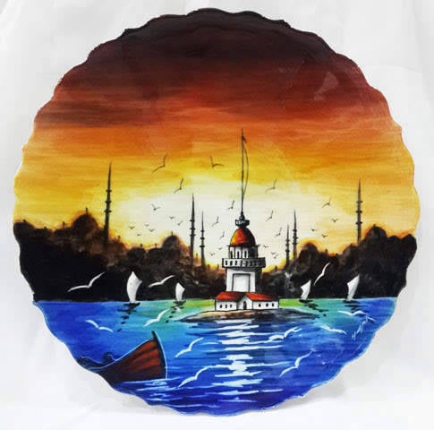 Estetik 30 cm çini tabak