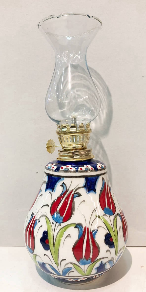 Gaz lambası Kütahya el yapımı