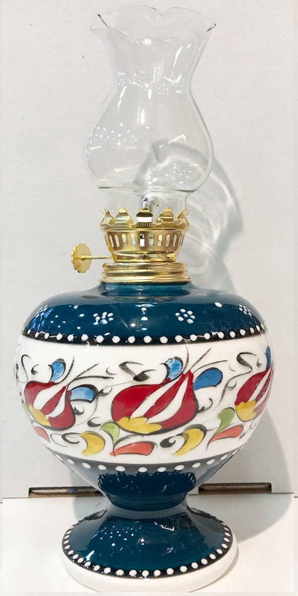 Gaz lambası Türk motifli